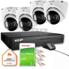 Zestaw monitoringu 4 kamer kopułkowych IP EZ-IP by Dahua niezawodna ochrona 2K