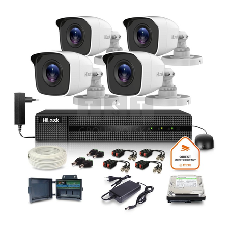 Zestaw monitoringu Hilook 4 kamer 5MPx TVICAM-B5M z dyskiem 1TB