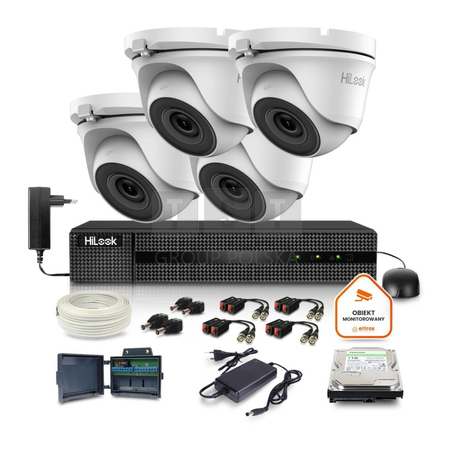 Zestaw monitoringu Hilook 4 kamer 5MPx TVICAM-T5M z dyskiem 1TB