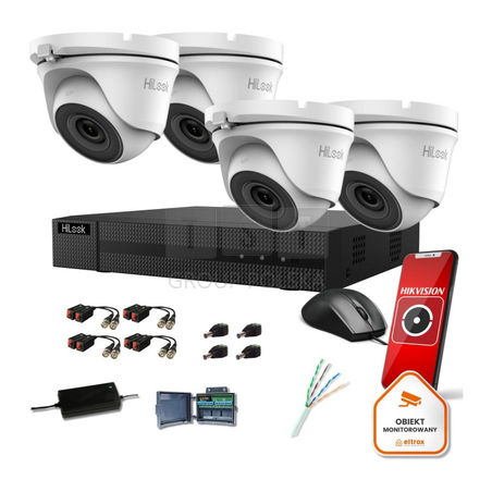 Zestaw monitoringu Hilook by Hikvision 4 kamer 2MPx TVICAM-T2M