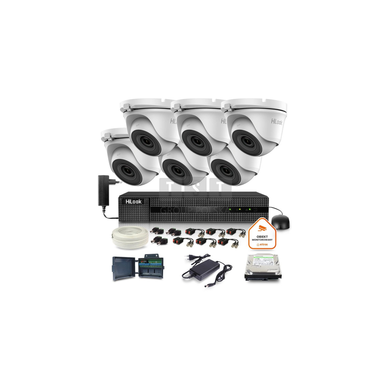 Zestaw monitoringu Hilook 6 kamer 5MPx TVICAM-T5M z dyskiem 1TB