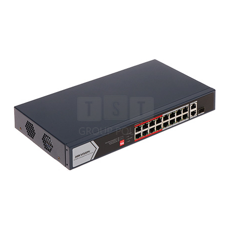 SWITCH POE DS-3E0318P-E/M(C) 16-PORTOWY SFP Hikvision