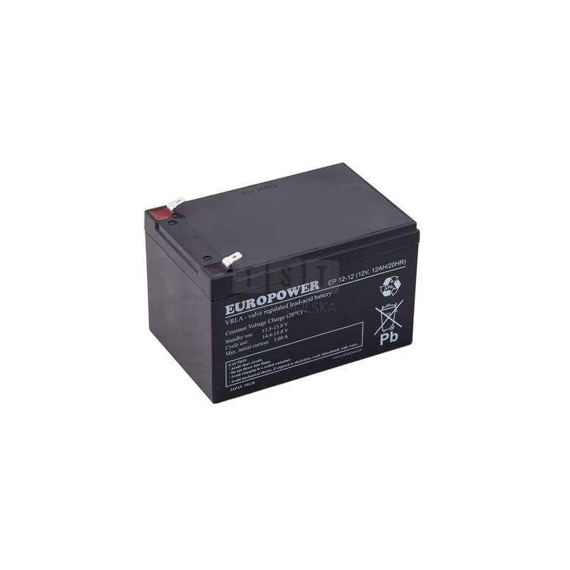 Akumulator AGM EUROPOWER serii EP 12V 12Ah (Żywotność 6-9 lat)