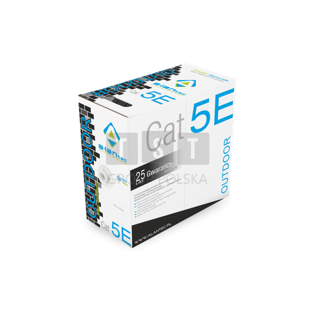 Kabel U/UTP kat.5e PE 4PR 305m ZEWNĘTRZNY ŻELOWANY ALANTEC