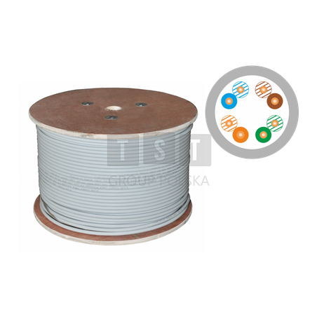 Kabel U/UTP kat.5e PVC 4PR Eca 500m 25 lat gwarancji, badanie jakości laboratorium INTERTEK (USA) ALANTEC