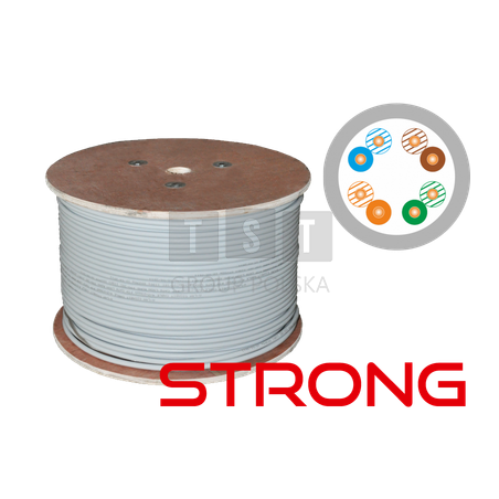 WZMOCNIONY kabel U/UTP kat.5e PVC 4PR Eca 500m STRONG - 25 lat gwarancji, badanie jakości laboratorium INTERTEK (USA) ALANTEC