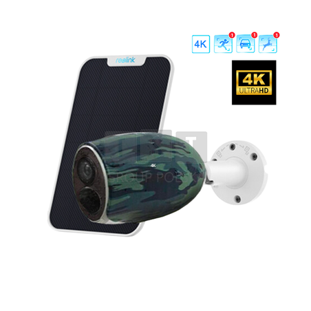Kamera Reolink Go GSM Ultra 4K 8Mpx | Detekcja osób i pojazdów | Akumulator | Bezprzewodowa GSM