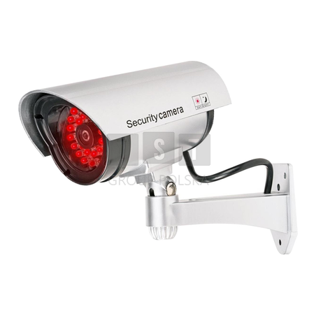 Atrapa kamery tubowej srebrna 30LED AT-2B-S