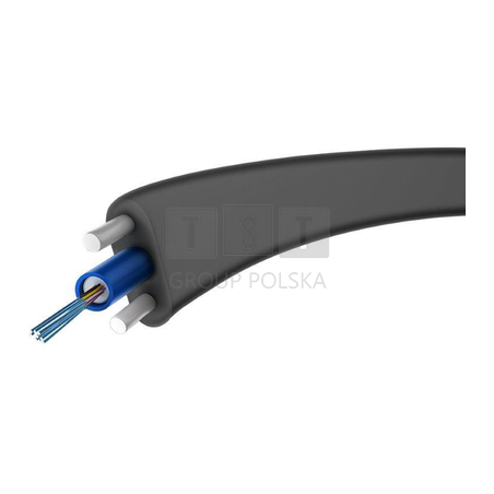 KABEL ŚWIATŁOWODOWY FLAT Z-XOTKtcdp SM 8x9/125 ITU-T G.652D 1.0kN