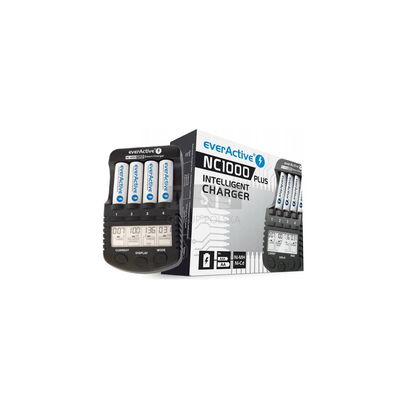 Ładowarka procesorowa do akumulatorków AA / AAA everActive NC-1000 PLUS