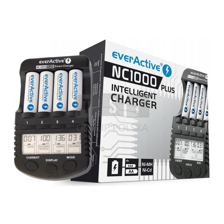 Ładowarka procesorowa do akumulatorków AA / AAA everActive NC-1000 PLUS