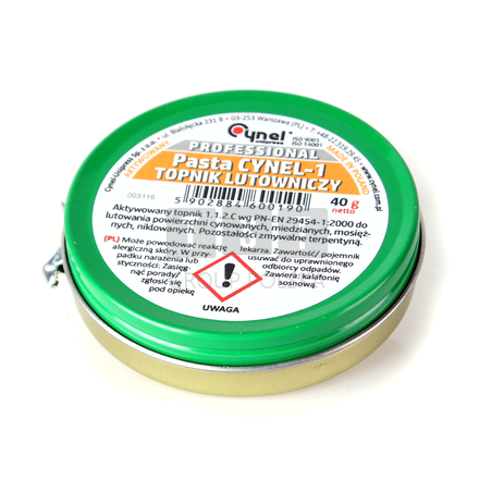 PASTA LUTOWNICZA CYNEL-1 40G DO LUTOWANIA MIĘKKIEGO