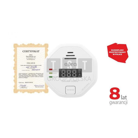 CZUJNIK CZADU "EURA" CD-82B8 8 lat gwarancji, bateryjny, DC 3V, LCD