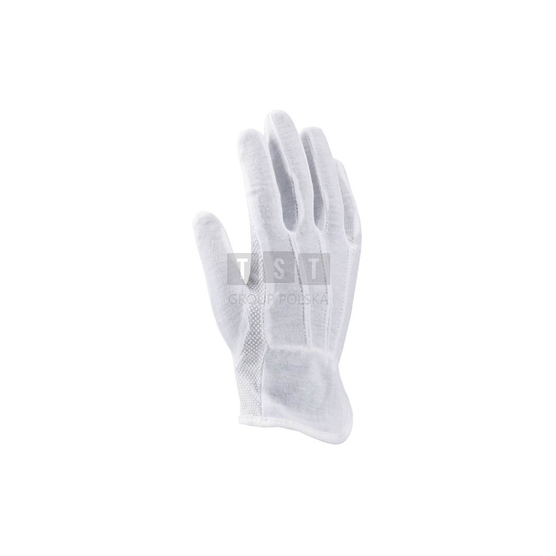 ARDON BUDDY RMICRON RĘKAWICE OCHRONNE NAKRAPIANE PCV BIAŁA/CZARNA BAWEŁNA R. 9