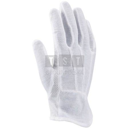 ARDON BUDDY RMICRON RĘKAWICE OCHRONNE NAKRAPIANE PCV BIAŁA/CZARNA BAWEŁNA R. 9