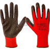 CERVA RTELA HS-04-016 RĘKAWICE ROBOCZE POWLEKANE LATEKSEM DZIANE BEZSZWOWE CZERWONO-CZARNE RWNYL OGRIFOX OX-LATEKS R. 6