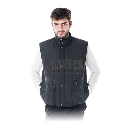 LEKKA KAMIZELKA bezrękawnik OCHRONNY OCIEPLANY roboczy męski FUNKCJONALNY R. L