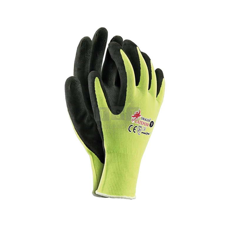 REIS LATEFOM DRAGON RĘKAWICE ROBOCZE POWLEKANE LATEKSEM DOSKONALE MANUALNE R. 10