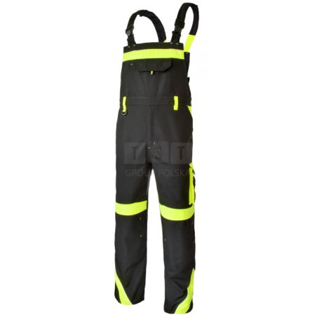 ARTMAS CLASSIC VIS SPODNIE ROBOCZE ODBLASKOWE OGRODNICZKI WYTRZYMAŁA TKANINA FUNKCJONALNE KIESZENIE R. 60