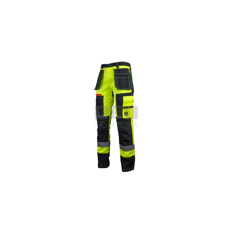 URGENT URG-715 SPODNIE DO PASA OSTRZEGAWCZE, TAŚMY ODBLASKOWE, WYTRZYMAŁE R. 60