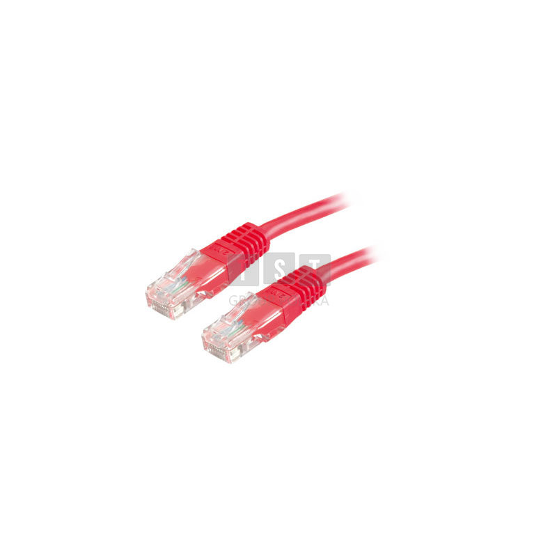 PATCHCORD KAT5E UTP 3M CZERWONY