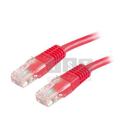 PATCHCORD KAT5E UTP 2M CZERWONY