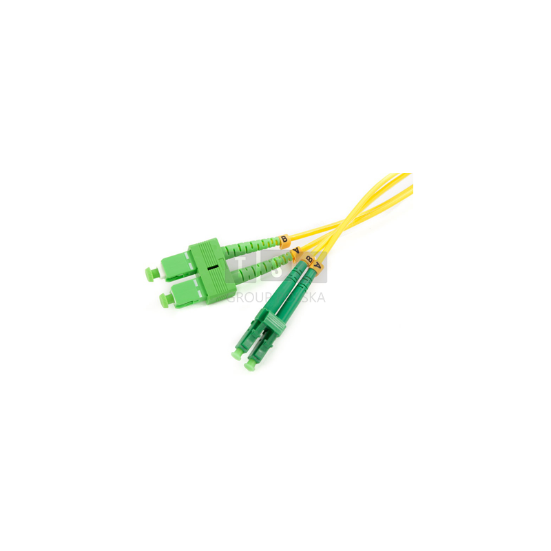 PATCHCORD ŚWIATŁOWODOWY SM 2M DUPLEX 9/125, SC/APC-LC/APC 3MM