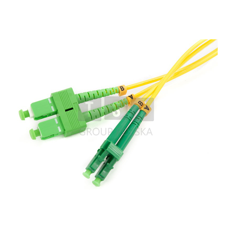 PATCHCORD ŚWIATŁOWODOWY SM 2M DUPLEX 9/125, SC/APC-LC/APC 3MM
