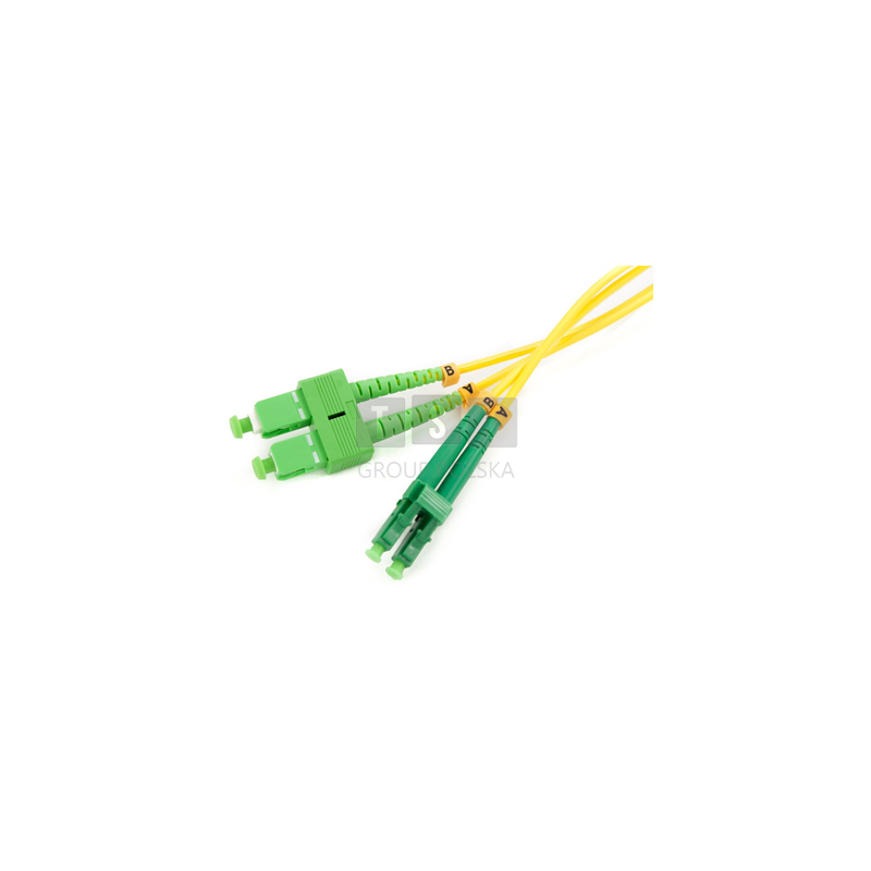 PATCHCORD ŚWIATŁOWODOWY SM 5M DUPLEX 9/125, SC/APC-LC/APC 3MM