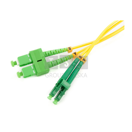 PATCHCORD ŚWIATŁOWODOWY SM 5M DUPLEX 9/125, SC/APC-LC/APC 3MM