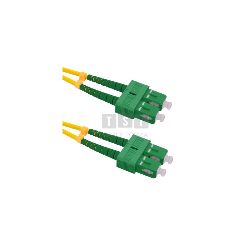 PATCHCORD ŚWIATŁOWODOWY SM 1,5M SIMPLEX 9/125, SC/APC-SC/APC 3MM