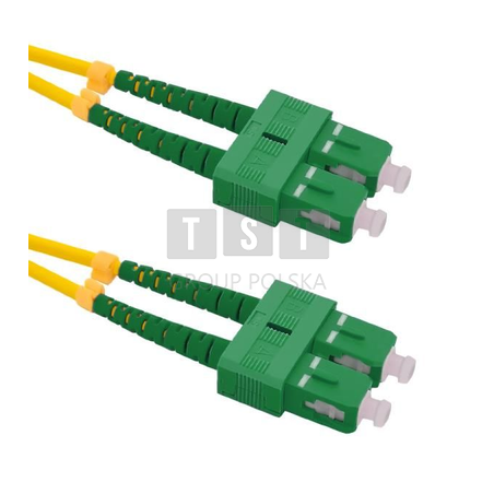PATCHCORD ŚWIATŁOWODOWY SM 1,5M SIMPLEX 9/125, SC/APC-SC/APC 3MM