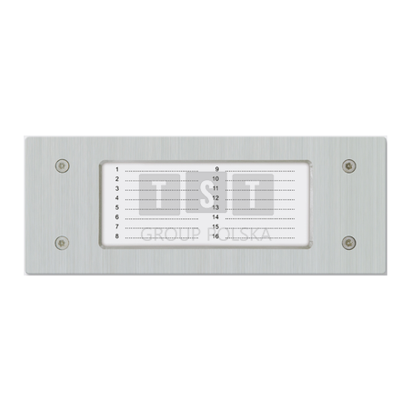 NP-2511 Panel ze stali nierdzewnej, wersja pozioma, do paneli zewnętrznych poziomych np. CP-2513, LASKOMEX