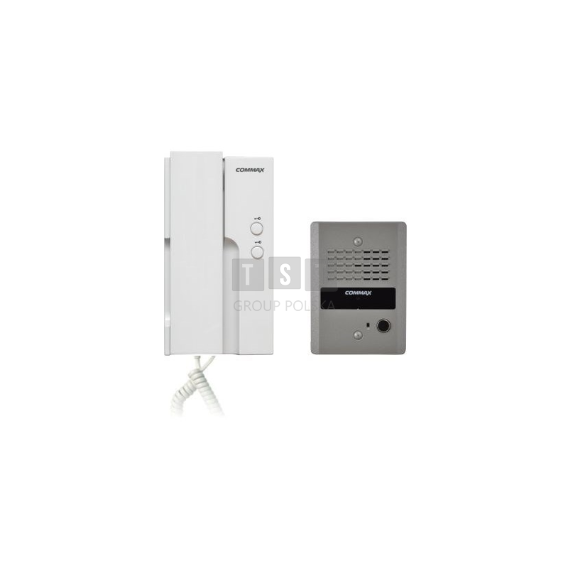 DP-2HPR(DC)/DR-2GN Zestaw domofonowy jednolokalowy, unifon zasilanie 12VDC, stacja bramowa żeliwna, natynkowa, COMMAX