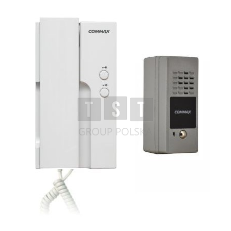 DP-2HPR(DC)/ DR-2PN Zestaw domofonowy jednolokalowy, unifon zasilanie 12V DC, stacja natynkowa,  COMMAX