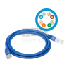 KKU5NIE0.5 Patch-cord U/UTP kat.5e PVC 0.5m niebieski