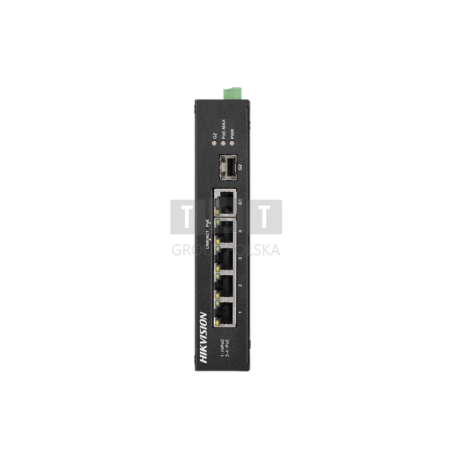 DS-3T0306HP-E/HS Switch PoE (4x PoE, 1xUpLink, 1x SFP), przemysłowy