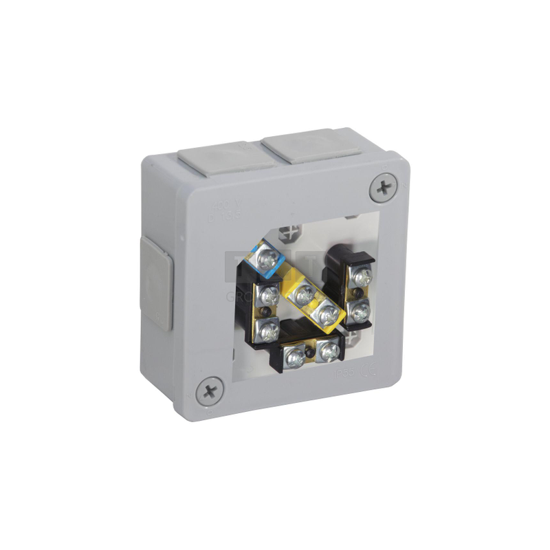 Puszka natynkowa z zaciskami 6 wlotów VIPLAST VP-22 SZARA IP55 86x86x40mm 022-53