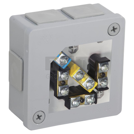 Puszka natynkowa z zaciskami 6 wlotów VIPLAST VP-22 SZARA IP55 86x86x40mm 022-53