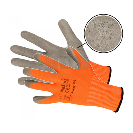 ARTMAS RWNYL OG FOAM RĘKAWICE OCHRONNE POWLEKANE LATEKSEM R. 7