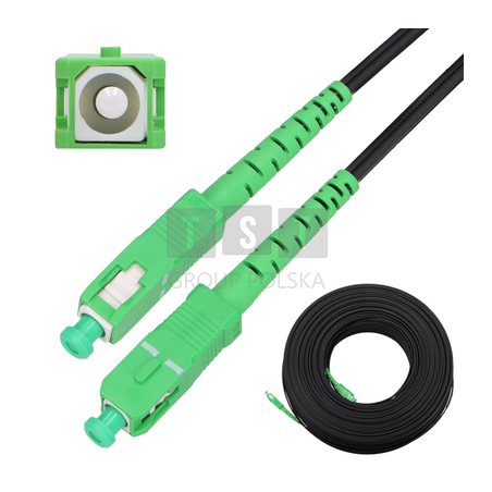 Extralink SC/APC-SC/APC Płaski | Patchcord | wiszący, jednomodowy, Simplex, G.657A2, 30m