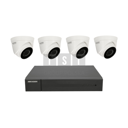 Hikvision HWK-N4142TH-MH | Zestaw do monitoringu IP | 4 kamery 2MP, IP67 + NVR 4-ch