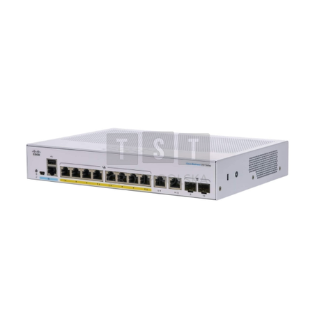 Cisco CBS250-8P-E-2G | Switch | 8x RJ45 1000Mb/s PoE, 2x RJ45/SFP Combo, 67W