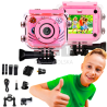 Extralink Kids Camera H18 Różowa | Kamera | 1080P 30fps, IP68, wyświetlacz 2.0"