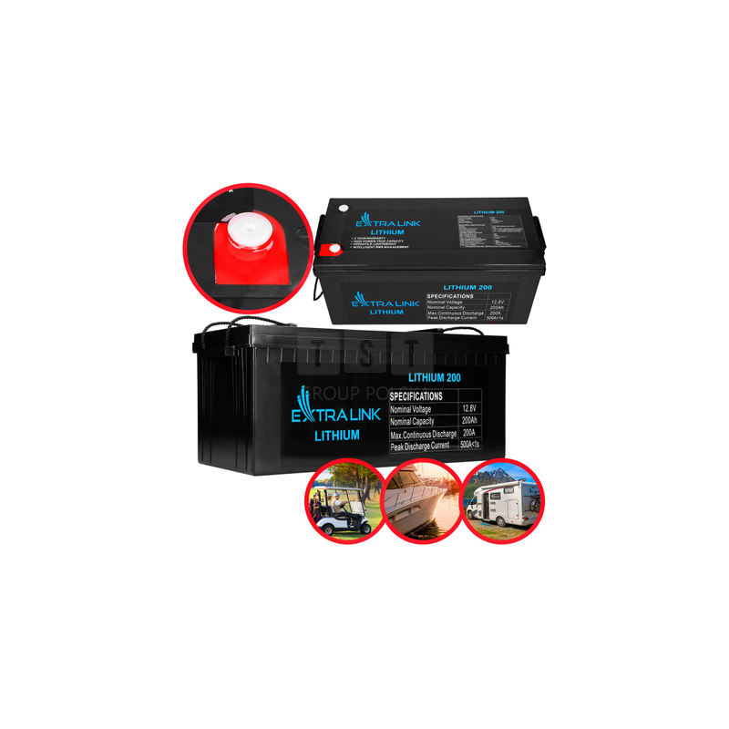 Extralink LiFePO4 200AH | Akumulator | 12.8V, BMS