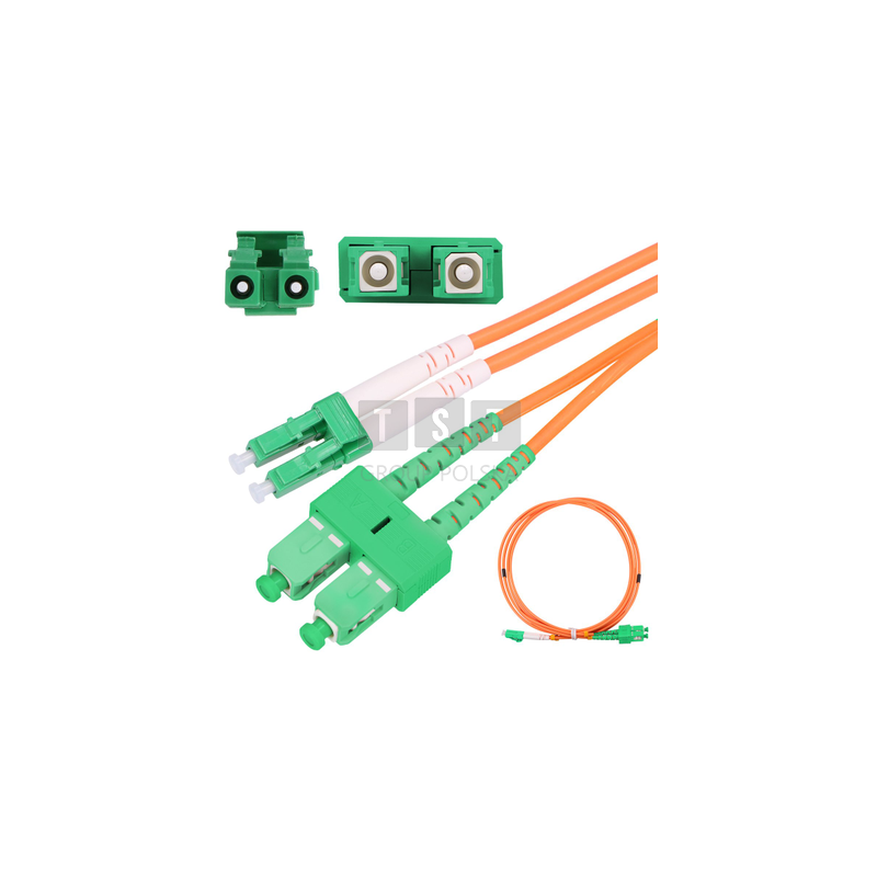 Extralink SC/APC-LC/APC | Patchcord | Wielomodowy, OM2, Duplex, 3mm, 5m