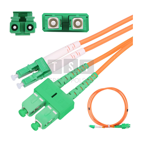 Extralink SC/APC-LC/APC | Patchcord | Wielomodowy, OM2, Duplex, 3mm, 5m
