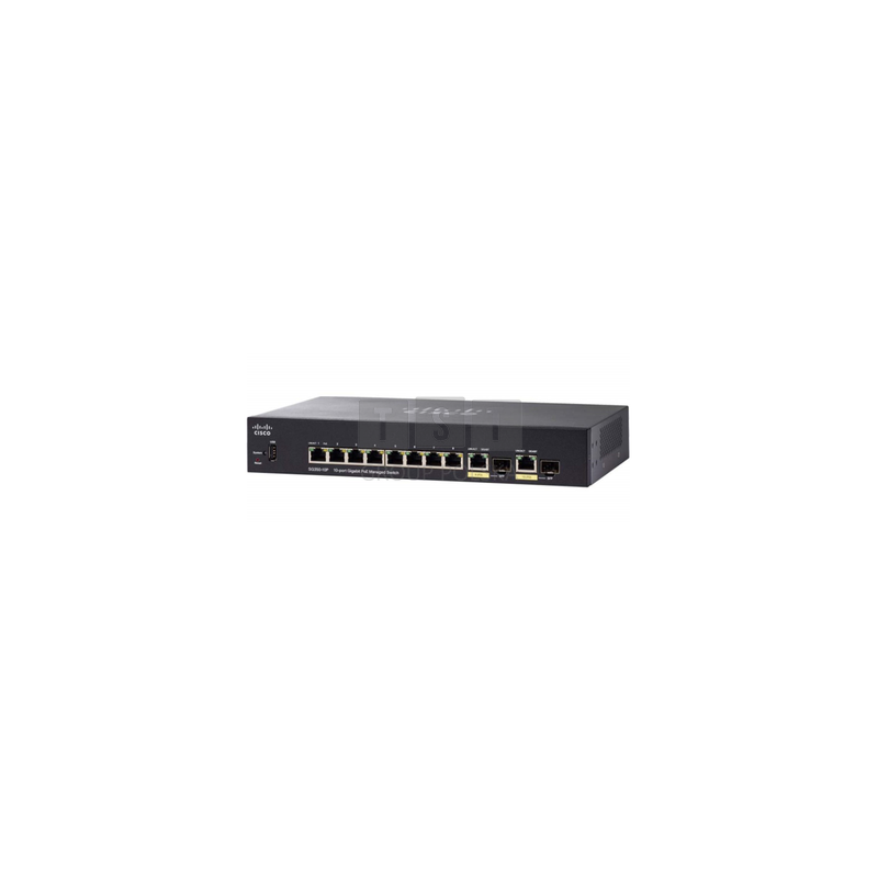 Cisco SG350-10P | Switch PoE | 8x 1000Mb/s PoE, 62W, 2x Combo(RJ45/SFP), Zarządzalny