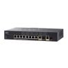 Cisco SG350-10P | Switch PoE | 8x 1000Mb/s PoE, 62W, 2x Combo(RJ45/SFP), Zarządzalny