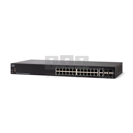 Cisco SF350-24 | Switch | 24x 100Mb/s, 2x 1Gb/s Combo(RJ45/SFP)+ 2x SFP, Zarządzalny